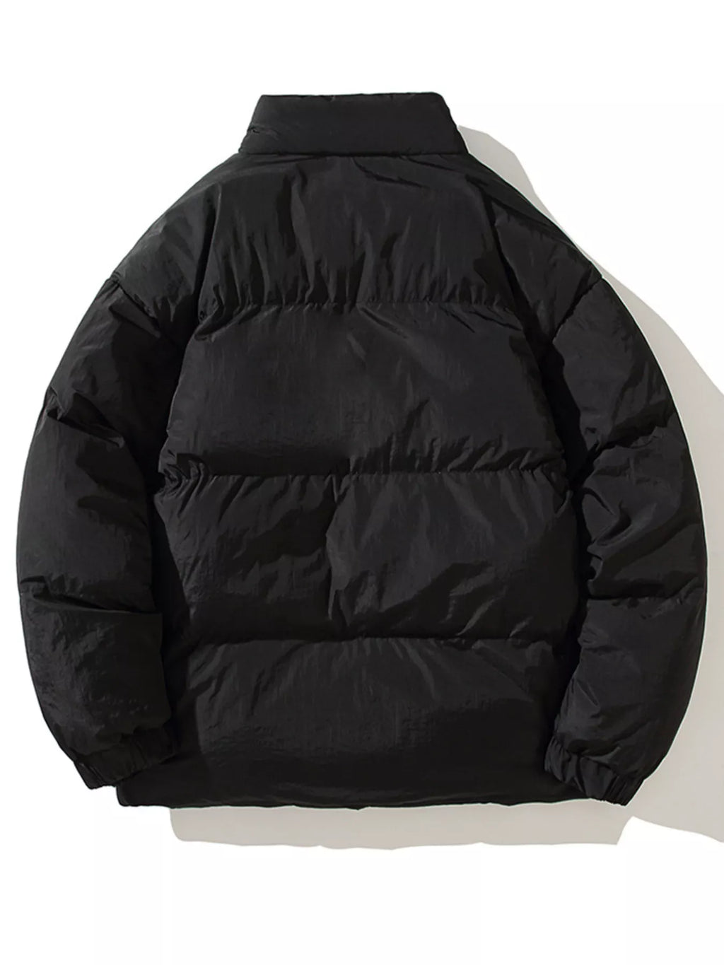 Fleece Puffer — Black — Back