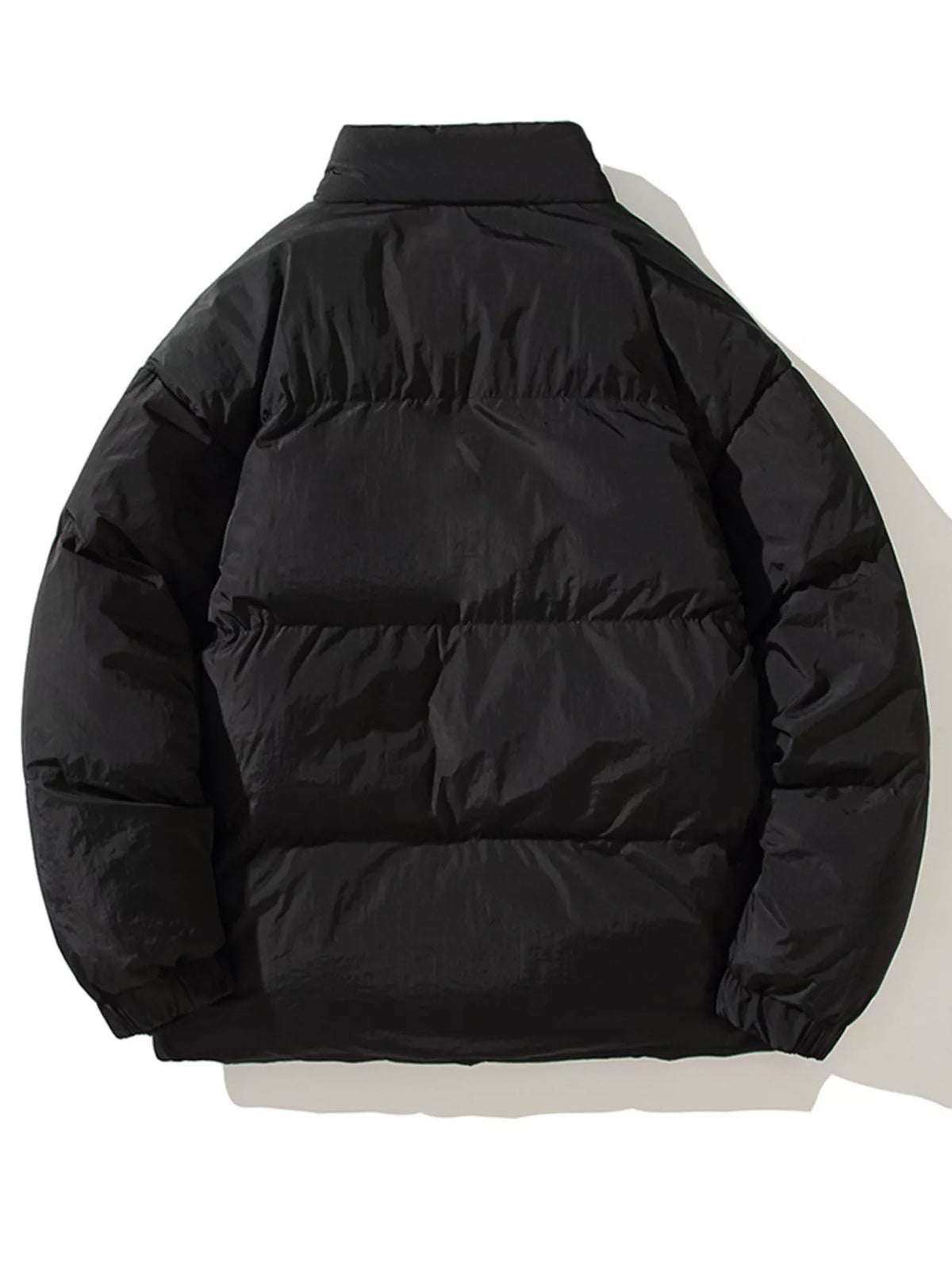 Fleece Puffer — Black — Back